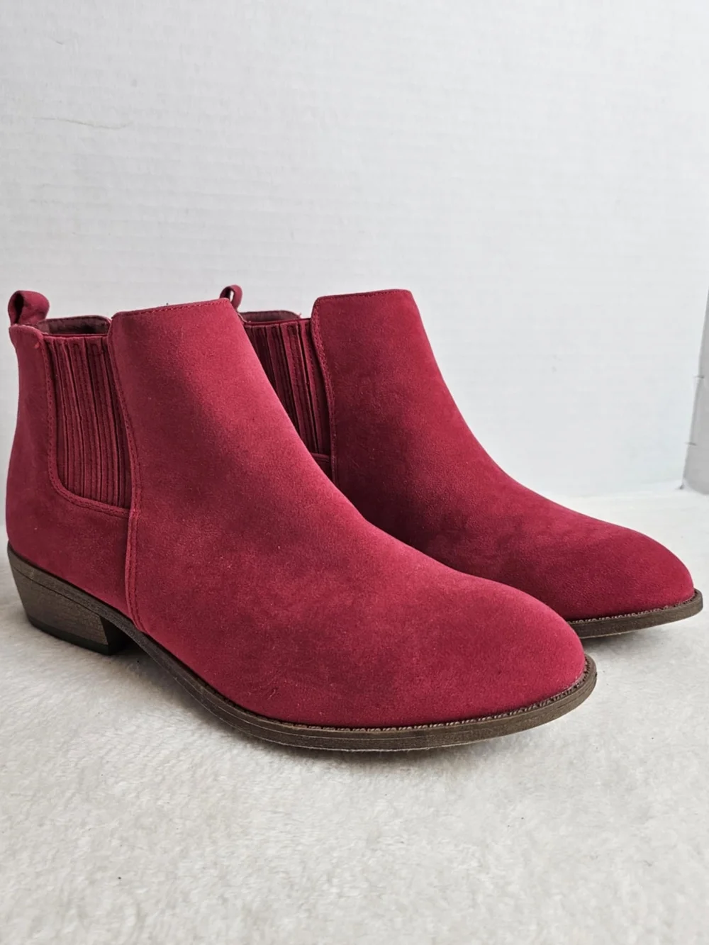 🖤JG Ramsey Women’s Red Ankle Boots Size 9 - Picture 1 of 14